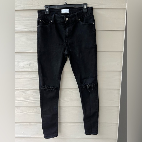 ASOS Black Denim Jeans size 32inch waist - Picture 2 of 4